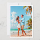 トロピカル オーシャン デスティネーションエンゲージメント フォト 招待状 (正面)