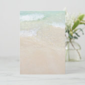 トロピカル オーシャン ビーチの白いプリント用紙 (スタンド正面)