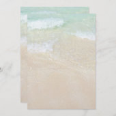 トロピカル オーシャン ビーチの白いプリント用紙 (正面/裏面)