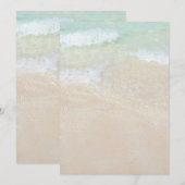 トロピカル オーシャン ビーチの白紙印刷用紙 (正面/裏面)