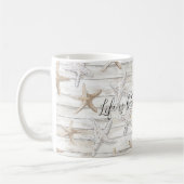 トロピカル オーシャン ビーチ ヒトデ ウェディング コーヒーマグカップ (左)