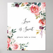 トロピカル カラフル サマー フローラル ラブ イズ スウィート サイン (正面)