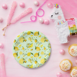 トロピカル カラフル シトラス サマー オレンジ レモン スライス ペーパープレート