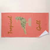 トロピカル・ガル ビーチタオル (正面)