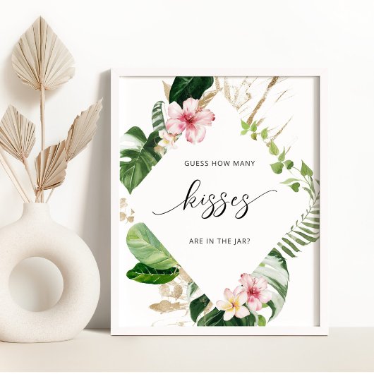 トロピカル キッス数 ブライダルシャワーゲーム ポスター