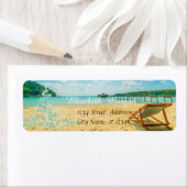 トロピカル,クリスマスツリー,ビーチチェアホリデイ ラベル (インサイチュ)