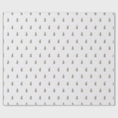 トロピカル クリスマス セージグリーン ホワイト パームリーフ ラッピングペーパー (フラット)