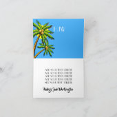 トロピカル グリーティングカード サンキューカード (内部)