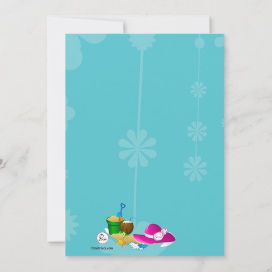 トロピカル ゲット・アウェイ セーブ・ザ・デートのお知らせ セーブザデート (裏面)