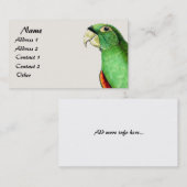 トロピカル·コヌール·オロット·バード·ワイルドライフ·ビジネスカード 名刺 (正面/裏面)