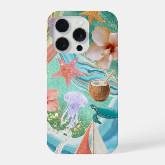 トロピカル コースト カラージュ iPhoneケース (裏面)