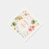 トロピカル コースト ハンドドローンフラワー シェル ウェディング スタンダードカクテルナプキン (角)