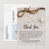 トロピカル・コースト・ビーチ・ウェディング　サンキュー ポストカード (正面/裏面)