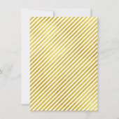 トロピカル ゴールド ポリゴナル フレーム ストライプ ライン 緑 招待状 (裏面)