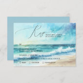 トロピカル サマービーチ ウェディング 出欠カード (正面/裏面)