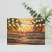 トロピカル サマー サンセット ビーチ ウェディングの詳細 招待状 (スタンド正面)