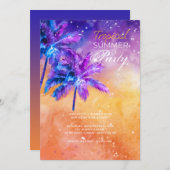 トロピカル サマー パーティー 招待状 (正面/裏面)