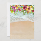 トロピカル サマー ビーチ ウェディング 招待状 (裏面)