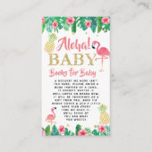 トロピカル サマー ビーチ ルアウ ガール ベビーシャワー ブック エンクロージャーカード (正面)