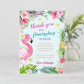 トロピカル サマー フラミンゴ ありがとうカード 招待状 (スタンド正面)