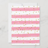 トロピカル サマー フラミンゴ カップル シャワー 招待状 (裏面)