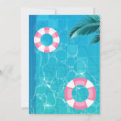 トロピカル サマー プールパーティー 招待状 (裏面)