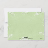 トロピカル サンクス カード (ペーパー カット エフェクト) (裏面)