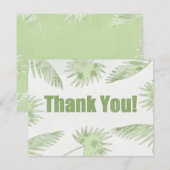 トロピカル サンクス カード (ペーパー カット エフェクト) (正面/裏面)