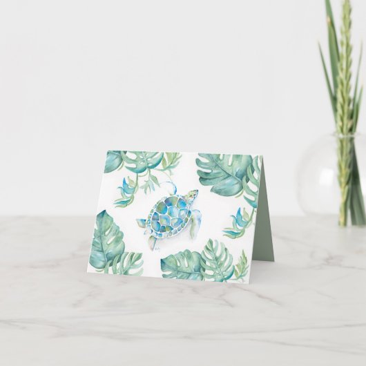トロピカル サンクス ノート ウォーターカラー アカウミガメ (正面)