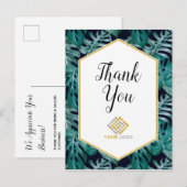 トロピカル サンクス ロゴ ビジネス ポストカード (正面/裏面)