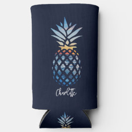 トロピカル サンセット ビーチ パイナップル オーダーメイド スリム缶クーラー