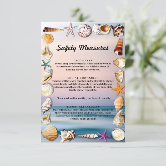 トロピカル サンディ ビーチ アンド シェルズ 安全対策 エンクロージャーカード (スタンド正面)