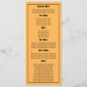 トロピカル サンライズ レストラン スリムライン メニュー (裏面)