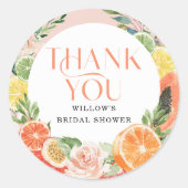 トロピカル シトラス サンクス フェイバー スティッカー ラウンドシール (正面)