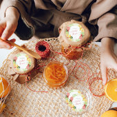 トロピカル・シトラス・ブライダルシャワー　サンキュー ラウンドシール