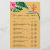 トロピカル – シューゲームブライダルシャワーゲーム (正面)