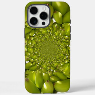 トロピカル・シンメトリー グリーン・バナナ・カレイドスコープ・アブストラクト iPhone 16 PRO MAXケース