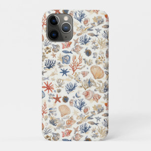 トロピカル シーシェル&サンゴ礁モチーフ iPhone 11 PROケース