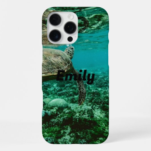 トロピカル シー タートル ケース iPhone 16 Pro Max – オーシャン (裏面)