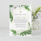 トロピカル ジオメトリック バーチャル ウェディング ゲストリスト 案内状 (スタンド正面)