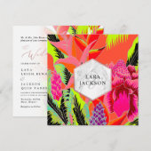 トロピカル/ジンジャー/ココナッツ/ティ 招待状 (正面/裏面)