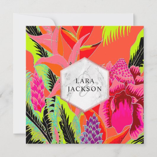 トロピカル/ジンジャー/ココナッツ/ティ 招待状 (正面)