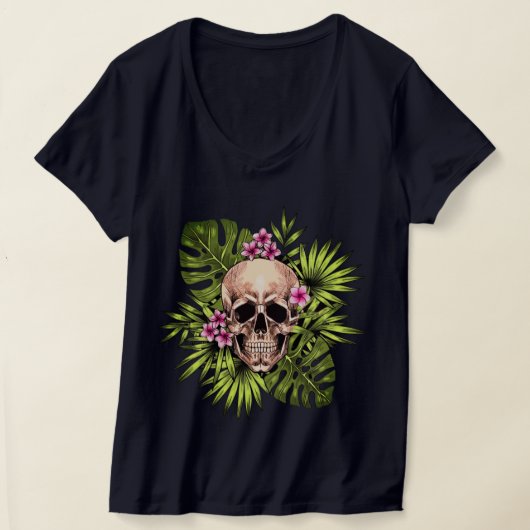 トロピカル・スケルトンTシャツ Tシャツ (レイダウン)
