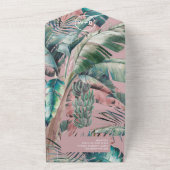 トロピカル スタイル デコ 招待状 ウェディング (外側)