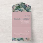 トロピカル スタイル デコ 招待状 ウェディング (内側)