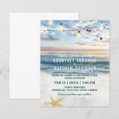 トロピカル スターフィッシュ バジェット ビーチ ウェディング 招待状 (正面/裏面)