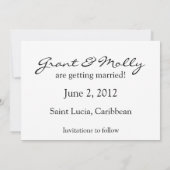 トロピカル・セーブ・ザ・デートのお知らせ セーブザデート (裏面)