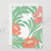 トロピカル ソワレ フローラル ブラックボード ブライダル シャワー 招待状 (裏面)