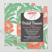 トロピカル ソワレ フローラル ブラックボード ブライダル シャワー 招待状 (正面/裏面)