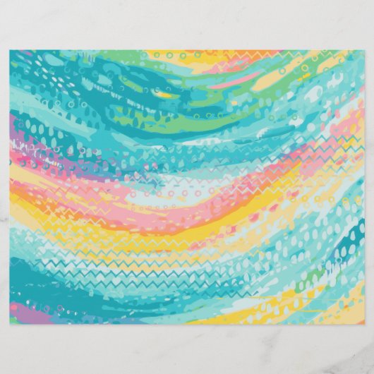 トロピカル タイド プール ドリームス スクラップブッキング ペーパー (正面)